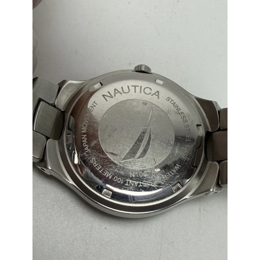 Nautica N10075 New Battery Mens Watch 39MM 7.25